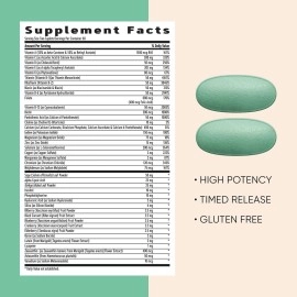 GNC Womens 50 Plus Multivitamin Caplets, Clinically Proven to Feel Better, Vitamin D-3, Immune, Strong Bones, Memory, Mental Sharpness, Vision, Biotin, Timed Release, 120 ct, 60 svgs