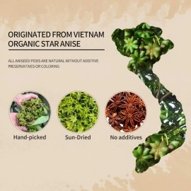 52USA Star Anise 4oz, NON-GMO Verified Whole Chinese Star Anise Pods, Dried Anise Star Spice (Organic, 4 Ounce (Pack of 1))