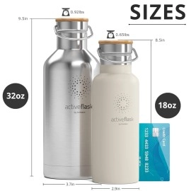 BeMaxx Stainless Steel Water Bottle + Straw (3 Lids) - Leak-Proof & BPA-free | Insulated ACTIVE FLASK Drinking Bottles - 24h Cold / 12h Hot, 1l/500ml Outdoor Mug, Tea Coffee, Sport Camping Gym