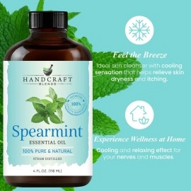 Handcraft Spearmint Essential Oil - 100% Pure and Natural - Premium Theutic Grade with Premium Glass Dropper - Huge 4 fl. oz