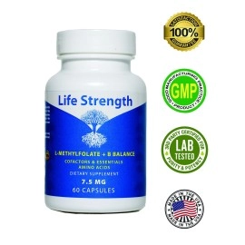 L-Methylfolate + B Balance (7.5mg) - 5-MTHF, B6, B2 & B12 Methylcobalamin B Complex - 60 Capsules - Professional Strength Active Methyl Folate - Non GMO, Gluten Free, No Fillers