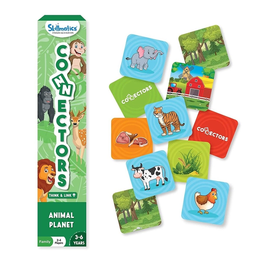 Skillmatics Educational Game : Connectors Animal Planet | Gifts for Ages 3-6 | Super Fun for Travel & Family Game Night