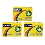 Goya Powdered Chicken Flavored Bouillon, (3 Pack, Total of 8.46oz)