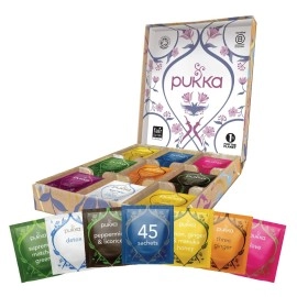 Pukka Tea Gift Box, Herbal Health Wellness Tea, Self Care Selection Organic Tea, 45 Tea Bags, 9 Flavors