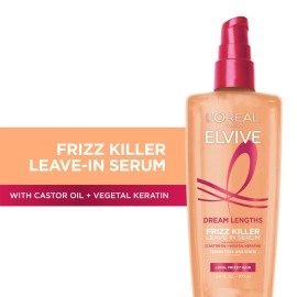 LOral Paris L\'Oreal Elvive Dream Lengths Frizz Killer Leave-In Serum, 3.4 Ounce
