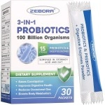ZEBORA Probiotics for Women 100 Billion CFU with Prebiotics and Enzymes, Probiotic Powder for Adult, Men, Kids, Shelf Stable Probiotic Supplement for Digestive Health