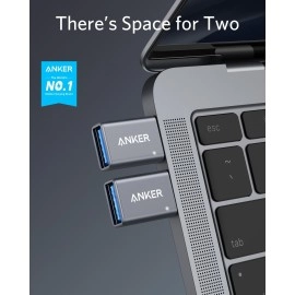Anker USB C Adapter (2 Pack), USB C to USB Adapter High-Speed Data Transfer, USB-C to USB 3.0 Female Adapter for MacBook Pro 2020, iPad Pro 2020, Samsung Notebook 9, Dell XPS and More Type C Devices