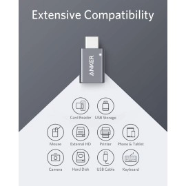 Anker USB C Adapter (2 Pack), USB C to USB Adapter High-Speed Data Transfer, USB-C to USB 3.0 Female Adapter for MacBook Pro 2020, iPad Pro 2020, Samsung Notebook 9, Dell XPS and More Type C Devices