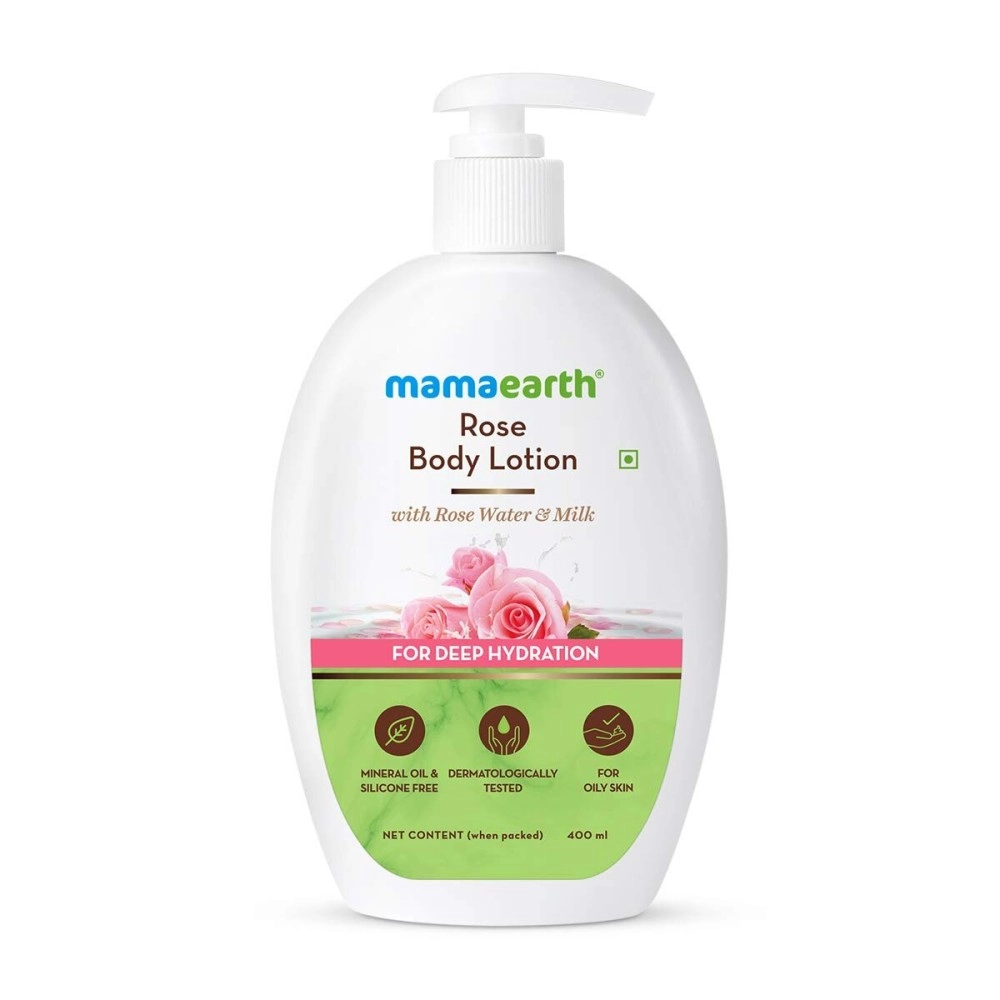 Mamaearth Rose Body Lotion with Rose Water and Milk For Deep Hydration - 400 ml