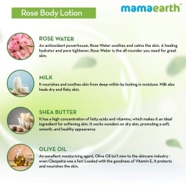 Mamaearth Rose Body Lotion with Rose Water and Milk For Deep Hydration - 400 ml