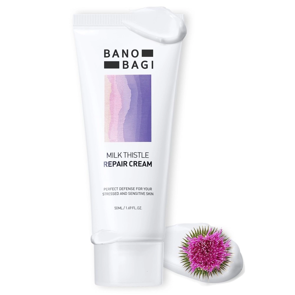 BANOBAGI Milk Thistle Repair Cream | Korean Skin Care Face Moisturizer Face Cream for Women & Men | Korean Moisturizer Barrier Repair Cream w/Centella Asiatica & 50% Burdock Root Extract (1.01oz)