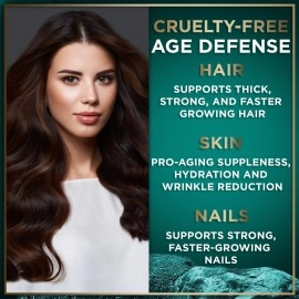 WILD FUEL Maximum Potency Vegan Collagen Builder - Cruelty-Free Kickstart Formula - Concentrated Support for Younger-Looking Skin, Strong Hair and Nails and Flexible Joints - Non-GMO - 30 Tablets