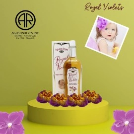 Agustin Reyes Royal Violets Eau de Cologne Gently and Refreshing for Baby Skin, Relaxing Aroma, 2-Pack of 5.0 FL Oz, 2 Glass Bottles