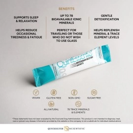 Quicksilver Scientific Quintessential 0.9 Sachets - Isotonic Solution with Sea Water Minerals + Alpine Spring Water - Liquid Hydration, Electrolyte + Multi Minerals Supplement (30 Count)