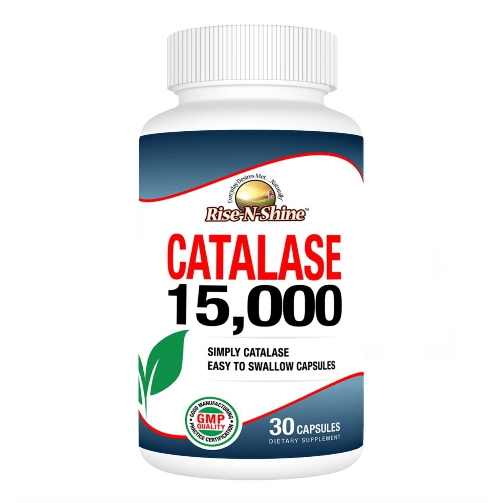 Rise-N-Shine Catalase Supplement 15,000 - Powerful Antioxidant Enzyme for Hair Health - Hair Supplements for Strong Hair Support - 30 Day Supply