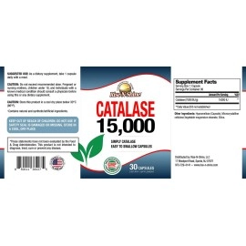 Rise-N-Shine Catalase Supplement 15,000 - Powerful Antioxidant Enzyme for Hair Health - Hair Supplements for Strong Hair Support - 30 Day Supply