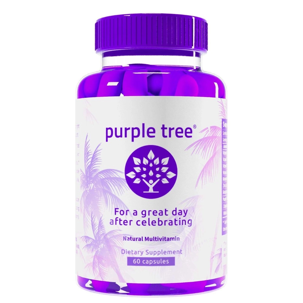 purple tree Celebration Vitamin Pills | Rapid Hydration, Liver Detox, Better Mornings | Dihydromyricetin DHM, Milk Thistle, Electrolytes, Vitamin B, Willow Bark, Quercetin (60 Pills)