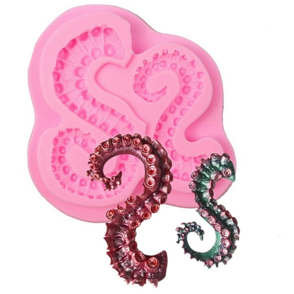 MauSong Fewear Sea Octopus Tentacles Silicone Mold Cake Border Fondant Molds Cake Decorating Tools Candy Clay Chocolate Gumpaste Moulds