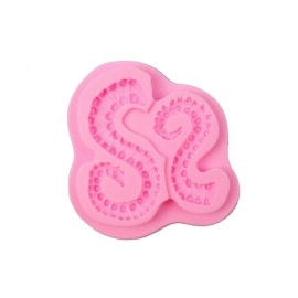 MauSong Fewear Sea Octopus Tentacles Silicone Mold Cake Border Fondant Molds Cake Decorating Tools Candy Clay Chocolate Gumpaste Moulds