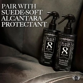 Pinnacle Black Label Suede-Soft Alcantara Cleaner (8 oz): Premium Care for Micro-Suede & Alcantara Surfaces - Gently Removes Stains, Refreshes, and Deodorizes - Safe for All Interior Fabrics