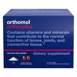 Orthomol Arthroplus, 30-Day Supply, Bone & Joint Health Supplement, Collagen Hydrolysate, Glucosamine Sulfate, Chondroitin Sulfate