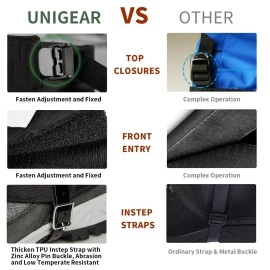 Unigear Gaiters Outdoor Waterproof for Hiking, Leg Protection Gaiter for Bicycle Trekking Snow Hiking, Adjustable, Breathable