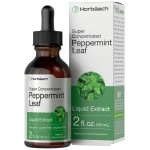 Horbach Peppermint Leaf Extract Liquid | 2 Fl Oz | Alcohol Free Drops | Vegetarian | Non-GMO & Gluten Free Herbal Supplement
