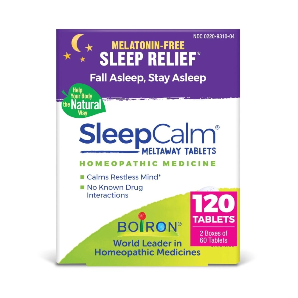 Boiron SleepCalm Sleep Aid for Deep, Relaxing, Restful Nighttime Sleep - Melatonin-Free and Non Habit-Forming - 60 Count (Pack of 2)