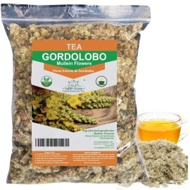 Gabio Green Mullein Flowers Dried | Herbal| GORDOLOBO , Resealable Bag , Verbascum Thapsus 4 oz.