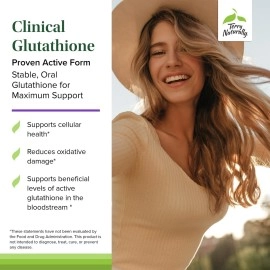 Terry Naturally Clinical Glutathione - Antioxidant for High Absorption - Dietary Supplement with L-Glutathione - Vegan Supplement to Support Cell Health - 60 Slow Melt Tablets (Pack of 2)