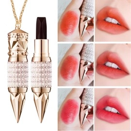 Waterproof MakEUp Lipstick Moisturizer Smooth Lip Stick One Lipstick Three Colors 3 Colors In 1 Matte Lipstick Velvet Texture Moisturizing Lipstick Three-Color Lipstick Velvet Matte Long Lasting