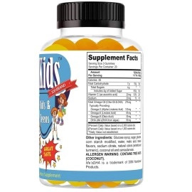 Focus Kids-Focus Gummies For Kids and Teens Focus Gummy Kids Memory & Concentration Brain Gummies For Focus Kid Focus Supplement DHA Omega 3 6 9 School Study Task Brain Booster Formula