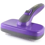 Hertzko Self Cleaning Slicker Brush for Pets, Dog & Cat Brush, Dog Brush for Shedding, Cat & Dog Grooming, Grooming Brushes for Long Short Haired Dogs Cats, Deshedding Brush, Rake, Comb