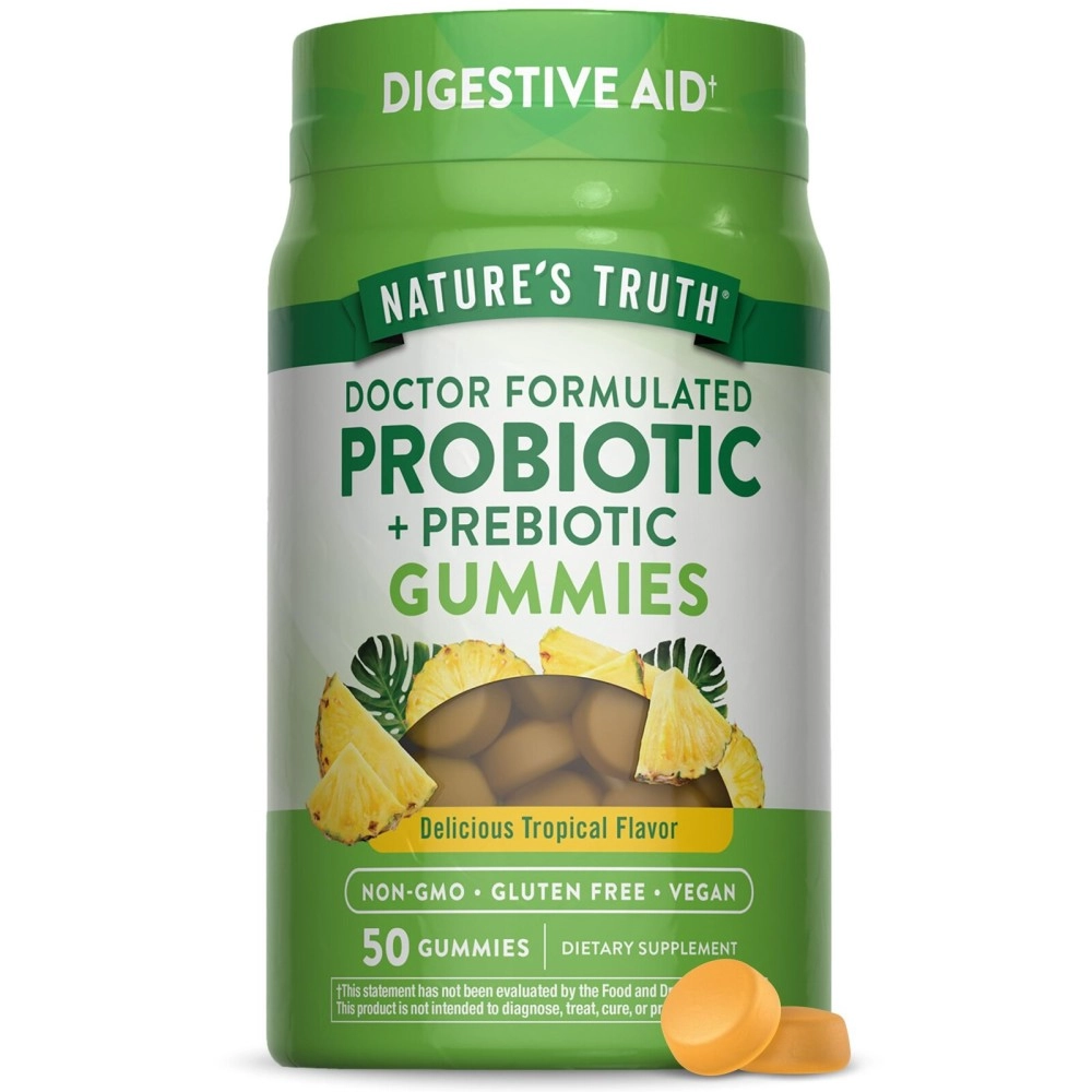 Nature\'s Truth Probiotic Gummies | 50 Count | Vegan, Non-GMO & Gluten Free Digestive Health Supplement | by