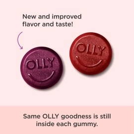 OLLY Men\'s Multivitamin Gummy, Immune Support, Vitamins A, C, D, E, B, Lycopene, Zinc, BlackBerry, 60 Day Supply - 120 Count