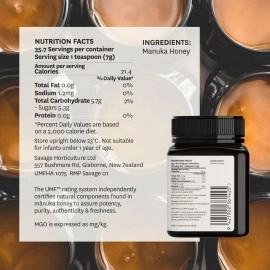 WildCape UMF Certified East Cape New Zealand Manuka Honey, 250 g (UMF 20+, 1 Unit)