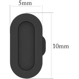 TOKERSE 10 Pack Dust Plug Compatible with Garmin Fenix 8 7 7S 7X 6 6S 6X Pro 5 5S 5X Plus/Vivoactive 3/4/Venu Sq/Forerunner 245/935 Silicone Charger Port Protector Anti Dust Plugs Caps Cover - Black