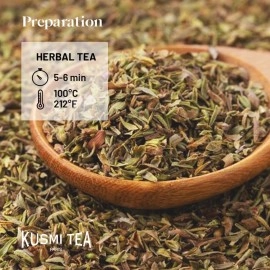 Kusmi Tea - Bio Infusion Be Cool - Herbal mix, Peppermint, Licorice and Apple - Bio Herbal Tea, Theine-free, in bulk - Metal Box 90g