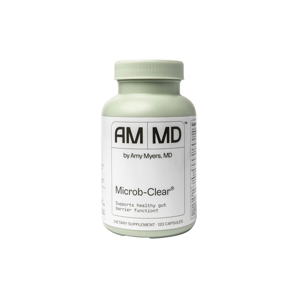 Amy Myers MD Microb-Clear - Microbiome Balance Support - Aids Gut Health, Daily Bowel Movements & Bloating - Supports Healthy Gut Flora - Gluten-Free, Dairy-Free & Non-Soy - 120 Capsules (60 Servings)
