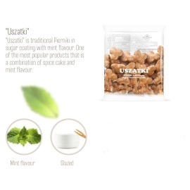 KOPERNIK PIERNIKI USZATKI (5.39 oz), CALUSKI (4.94 oz), FLISACZKI (5.39 oz) Sugar Coated Gingerbread x 3 pack. Product from Poland. Packing by Granda.