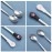 Patelai 4 Pieces Dog Cat Spoon Pet Can Spoon Stainless Steel Pet Food Spoon Cat Claw Spoon for Dog and Cat Food Can, White and Black