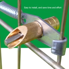 Garosa 10 Pcs Stainless Steel Drinker Automatic Rabbit Drinker with Springs, T-Tubes and Nozzles with Hook