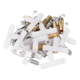 Garosa 10 Pcs Stainless Steel Drinker Automatic Rabbit Drinker with Springs, T-Tubes and Nozzles with Hook