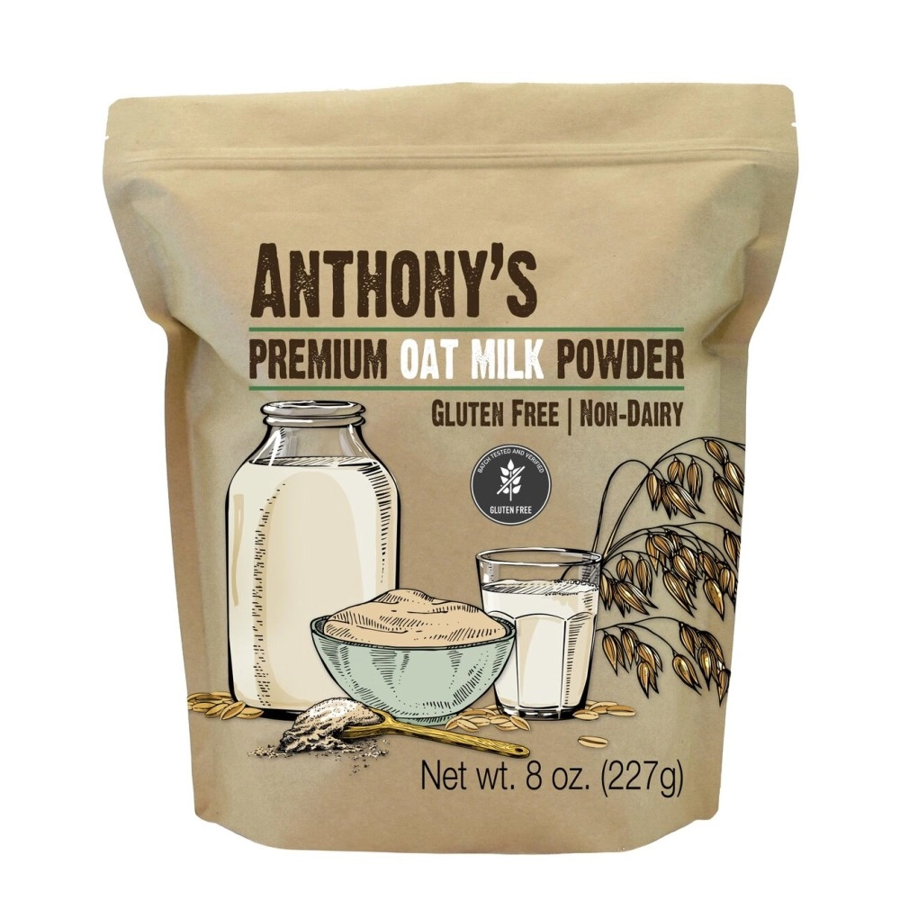 Anthony\'s Premium Oat Milk Powder, 8 oz, Gluten Free, Non GMO, Vegan, Made in USA