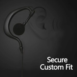 BaoFeng Walkie Talkie Earpiece with Mic 2 Pin K Port Headset for UV-5R BF-888S UV-82 UV-S9 UV5RA UV5RE F8+ KG-UV8D UV6D Etc (10Pack)