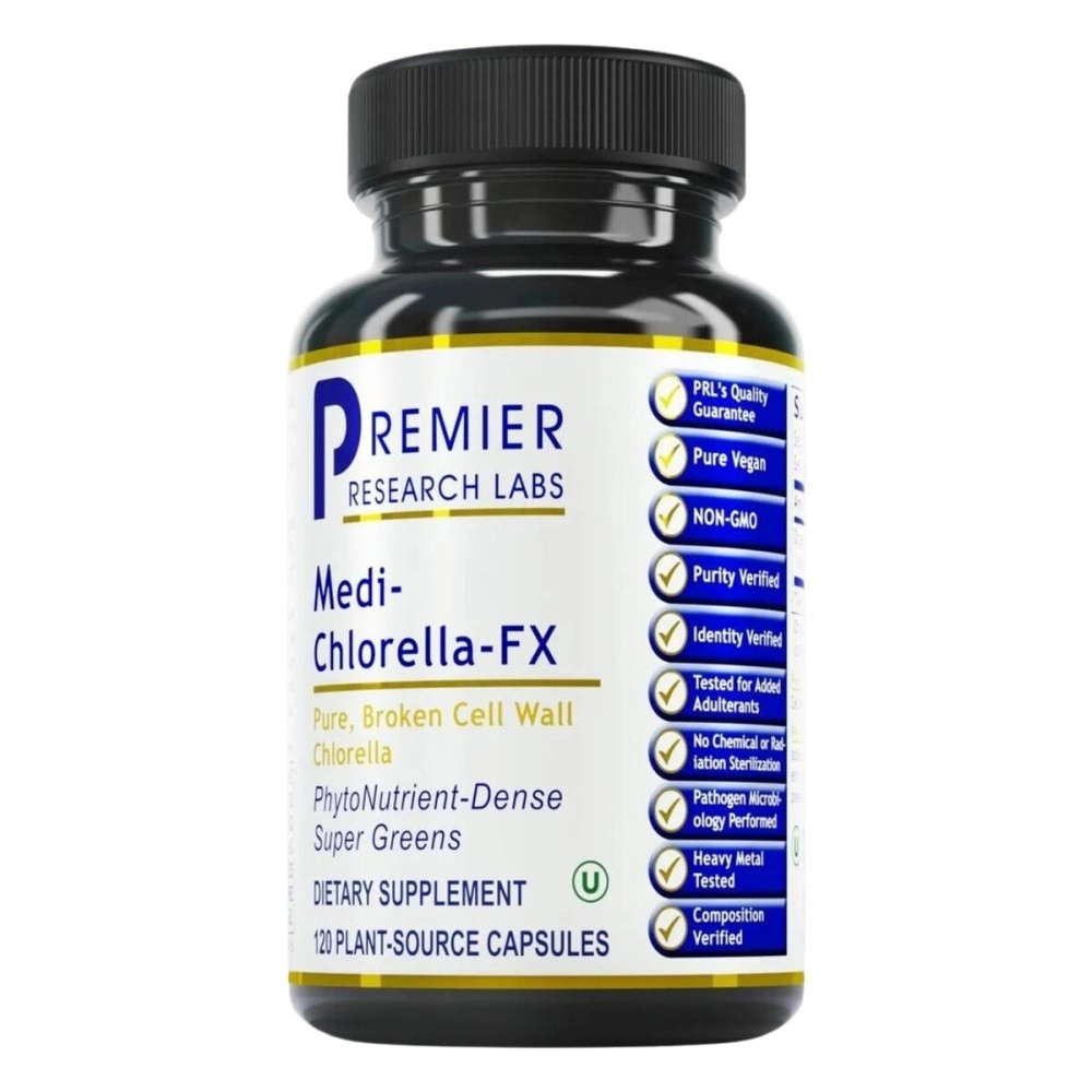 Premier Research Labs Medi Chlorella-FX, Nutrient-Dense Super Greens, Dietary Supplement, 120 Plant-Source Capsules