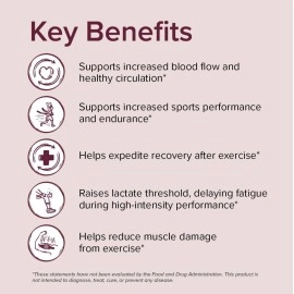 Sur AltRed Beet Root Capsules for Muscle Recovery and Sports Nutrition - 25% Betalain Extract Pre Workout & Nitric Oxide Supplement for Endurance Athletes - NSF Certified for Sport