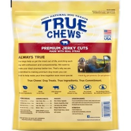 Blue Buffalo True Chews Natural Dog Treats Premium Jerky Cuts Made with Real Steak