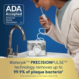 Waterpik ION Professional Cordless Water Flosser Teeth Cleaner Rechargeable and Portable, White, 1 Count