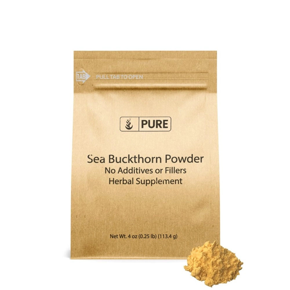 PURE ORIGINAL INGREDIENTS Sea Buckthorn Powder (4 oz) Rich in Antioxidants, Supports a Healthy Immune System, Rich in Vitamins and Minerals
